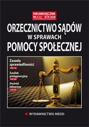 Orzecznictwo sądów w sprawach pomocy społecznej 2/2020