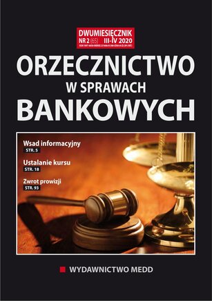 Orzecznictwo w sprawach bankowych 2/2020