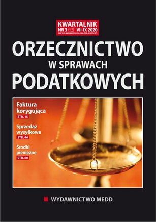 Orzecznictwo w sprawach podatkowych 3/2020