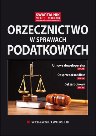 Orzecznictwo w sprawach podatkowych 4/2020