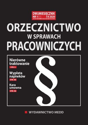 Orzecznictwo w sprawach pracowniczych 1/2020