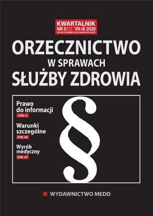 Orzecznictwo w sprawach służby zdrowia 3/2020