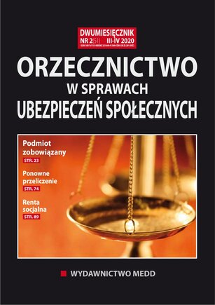 Orzecznictwo w sprawach ubezpieczeń społecznych 2/2020