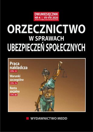 Orzecznictwo w sprawach ubezpieczeń społecznych 4/2020