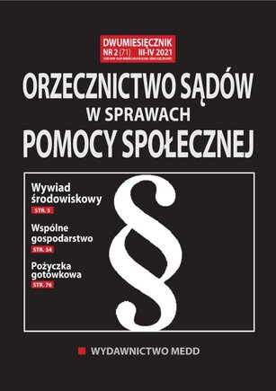 Orzecznictwo sądów w sprawach pomocy społecznej 2/2021