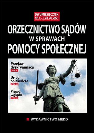 Orzecznictwo sądów w sprawach pomocy społecznej 4/2021