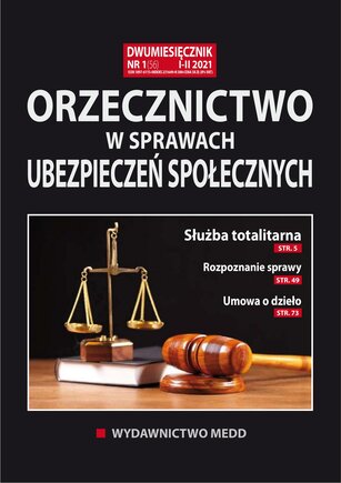 Orzecznictwo w sprawach ubezpieczeń społecznych 1/2021