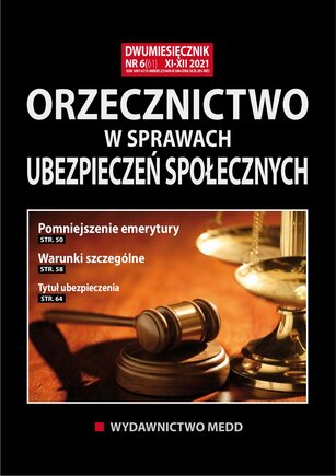 Orzecznictwo w sprawach ubezpieczeń społecznych 6/2021