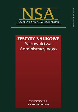 Zeszyty Naukowe Sądownictwa Administracyjnego 6/2021