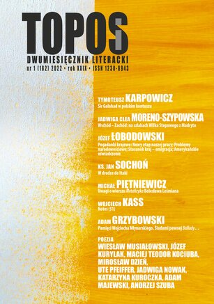 Topos. Dwumiesięcznik Literacki 1/2022