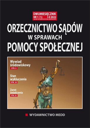Orzecznictwo sądów w sprawach pomocy społecznej 1/2022