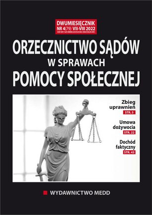 Orzecznictwo sądów w sprawach pomocy społecznej 4/2022