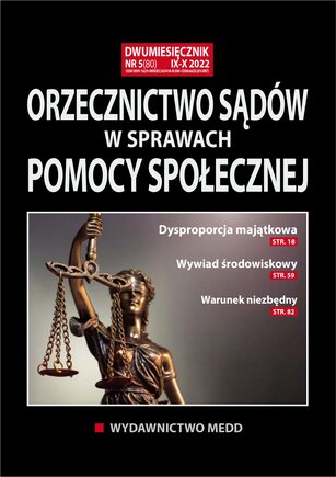 Orzecznictwo sądów w sprawach pomocy społecznej 5/2022