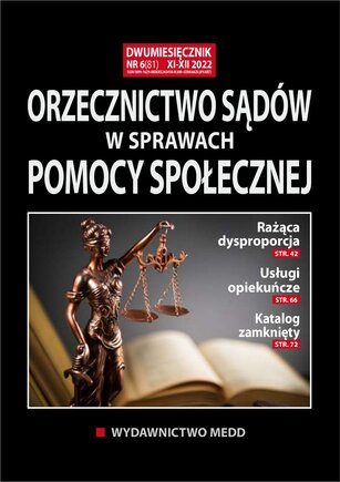 Orzecznictwo sądów w sprawach pomocy społecznej 6/2022