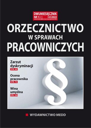 Orzecznictwo w sprawach pracowniczych 1/2022