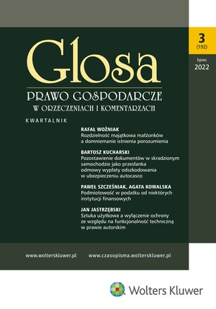 Glosa - Prawo Gospodarcze w Orzeczeniach i Komentarzach 3/2022