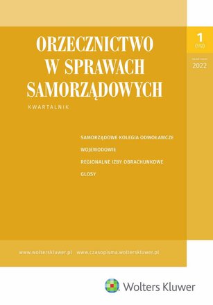 Orzecznictwo w sprawach samorządowych 1/2022