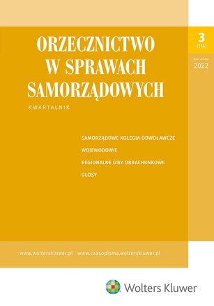 Orzecznictwo w sprawach samorządowych 3/2022