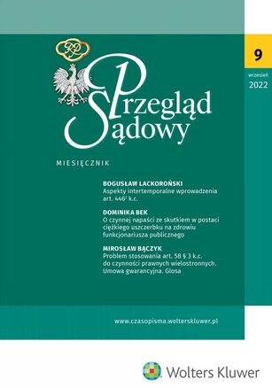 Przegląd Sądowy 9/2022