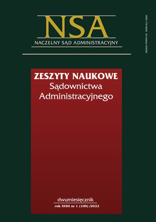 Zeszyty Naukowe Sądownictwa Administracyjnego 1/2022