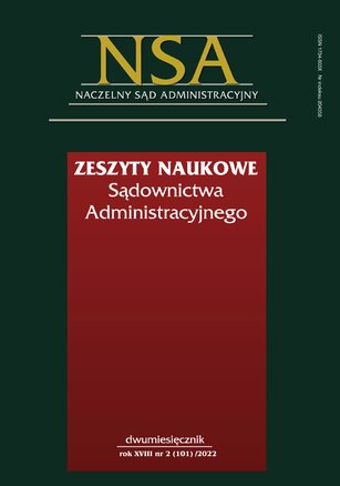 Zeszyty Naukowe Sądownictwa Administracyjnego 2/2022