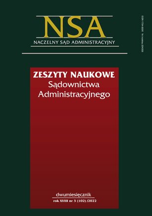 Zeszyty Naukowe Sądownictwa Administracyjnego 3/2022