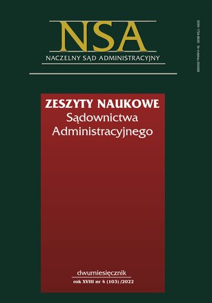 Zeszyty Naukowe Sądownictwa Administracyjnego 4/2022
