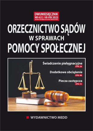 Orzecznictwo sądów w sprawach pomocy społecznej 4/2023