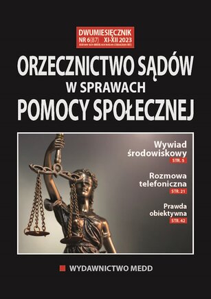 Orzecznictwo sądów w sprawach pomocy społecznej 6/2023