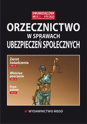 Orzecznictwo w sprawach ubezpieczeń społecznych 3/2023