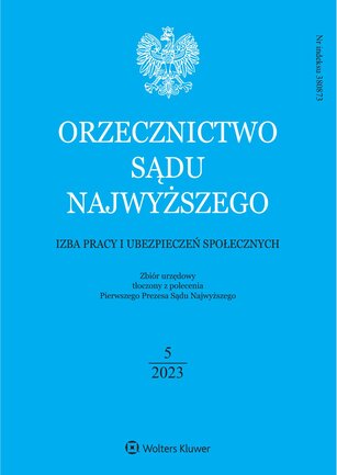 Orzecznictwo Sądu Najwyższego. Izba Pracy 5/2023