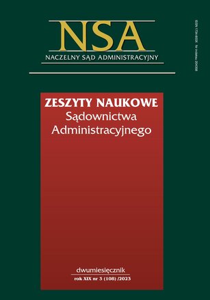 Zeszyty Naukowe Sądownictwa Administracyjnego 3/2023