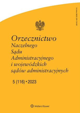 Orzecznictwo Naczelnego Sądu Administracyjnego i WSA 5/2023