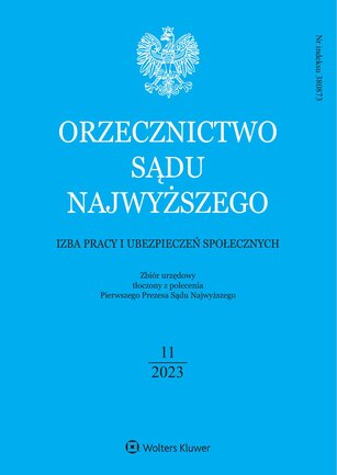 Orzecznictwo Sądu Najwyższego. Izba Pracy 11/2023