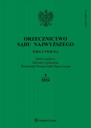 Orzecznictwo Sądu Najwyższego. Izba Cywilna 4/2024