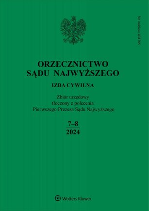 Orzecznictwo Sądu Najwyższego. Izba Cywilna 7-8/2024