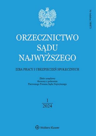 Orzecznictwo Sądu Najwyższego. Izba Pracy 1/2024