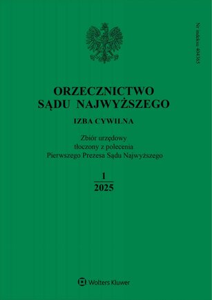 Orzecznictwo Sądu Najwyższego. Izba Cywilna 1/2025