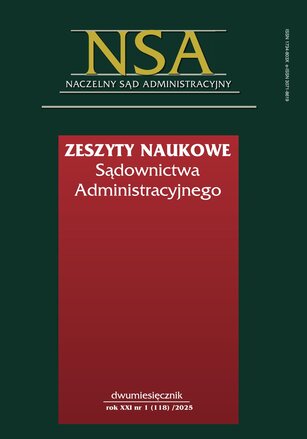 Zeszyty Naukowe Sądownictwa Administracyjnego 1/2025